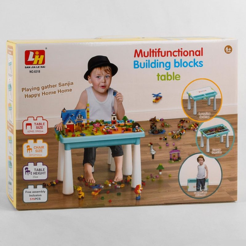 Игровой столик- стульчик, конструктор, 515 деталей (6318)