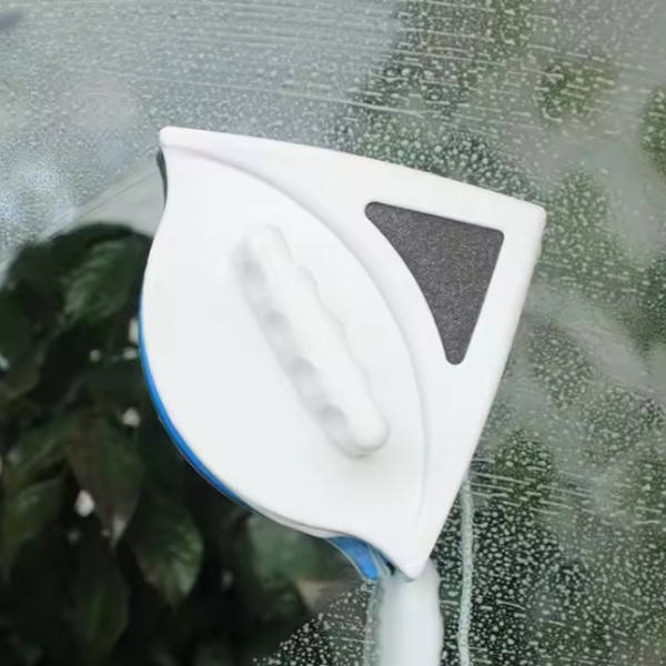 Щетка для мытья окон угловая двусторонняя магнитная Magnet Window Cleaner Голубая