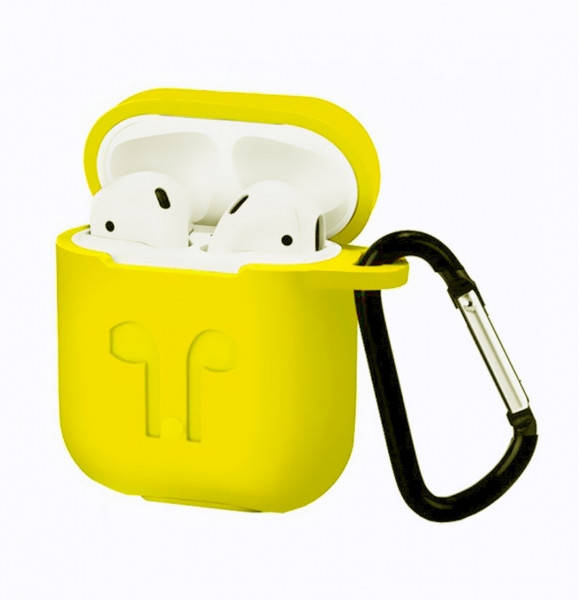 Силіконовий захисний чохол для Airpods з карабіном