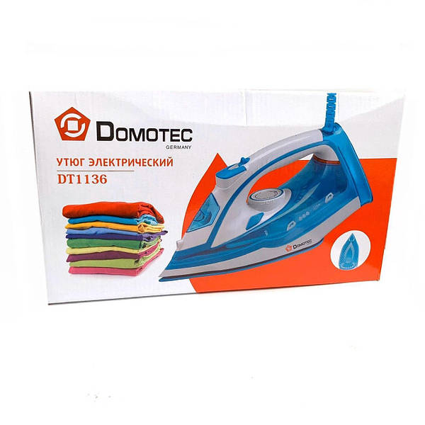 Парова Праска Domotec DT 1136 Блакитний