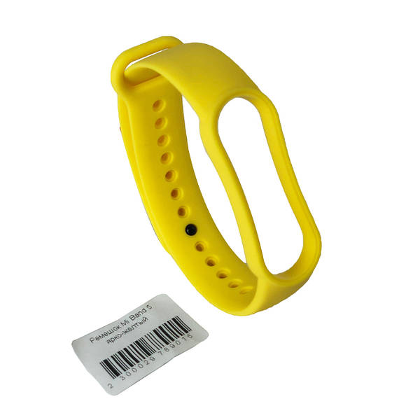 Ремешок силиконовый для Xiaomi Mi Band 5 №9 ярко-желтый