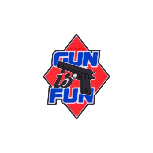 Наліпка на липучці Helikon-Tex "GUN IS FUN", Червоний