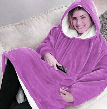 Толстовка-плед с капюшоном Huggle Hoodie Сиреневый