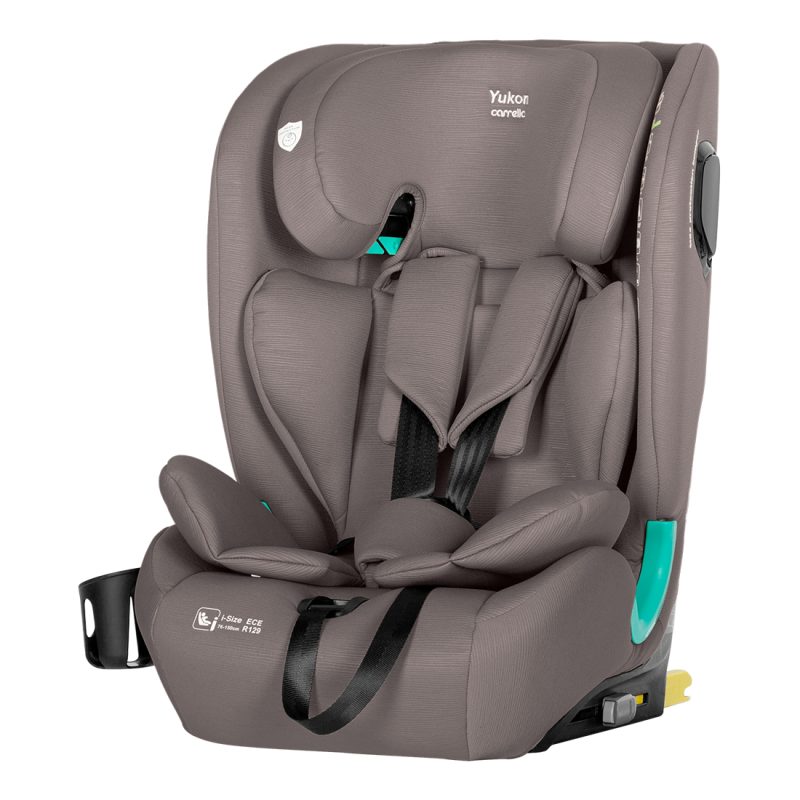 Детское Автокресло CARRELLO Yukon (CRL-15808 Sandstone Beige) i-Size 76-150см ISOFIX с наклоном+подстаканник