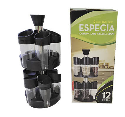 Карусель для спецій Spice Rotating Bottles JM-620 на 12 відсіків