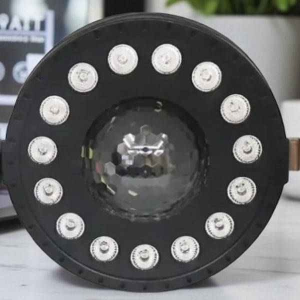 Світлодіодний проектор з пультом управління та RGB підсвіткою Pattern Par Light LED Чорний