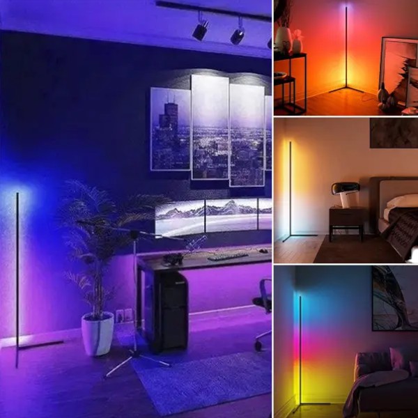 Подлоговий кутовий RGB Led торшер з режимами 140 см