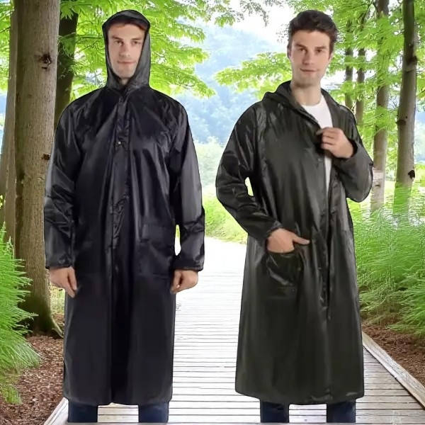 Дощовик на кнопках Чорний XXXL