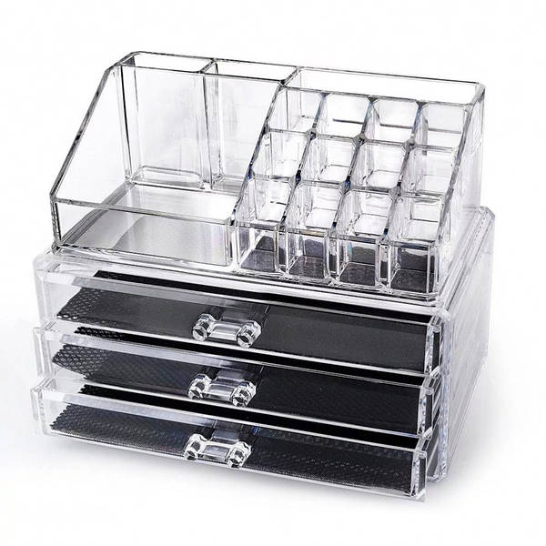 Акриловый органайзер Cosmetic Storage Box для косметики (3 ящичка)