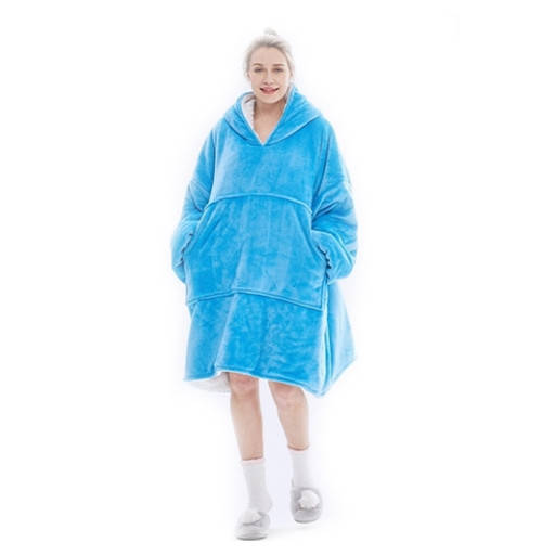 Толстовка-плед з капюшоном Huggle Hoodie Блакитна