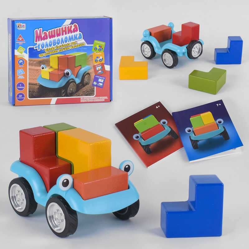 Развивающая игра Машинка - головоломка Fun Game (UKB-B 0043) на украинском языке