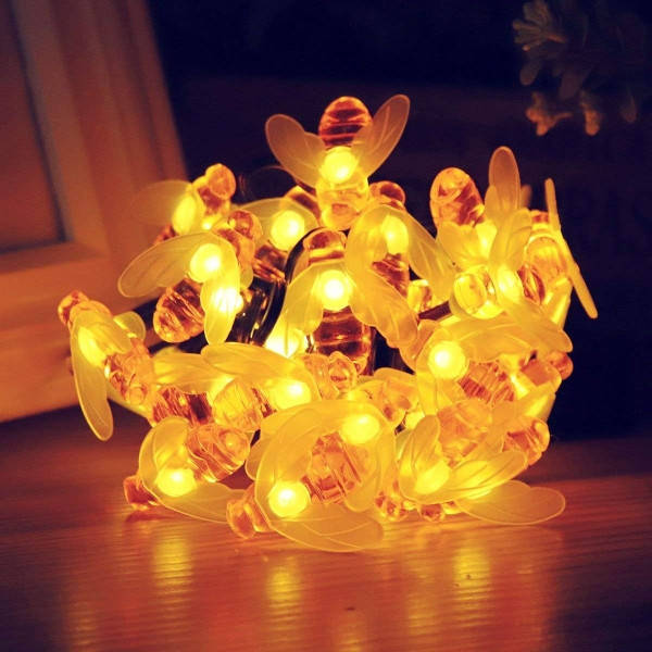 Гірлянда вулична Бджілки 5м 20LED 2V 600 mAh Тепле світло