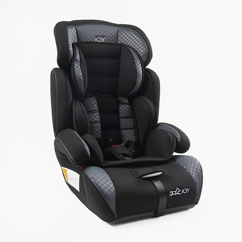 Детское универсальное Автокресло JOY (4771-03) черное, с бустером, группа 1/2/3, вес ребенка от 9-36 кг.