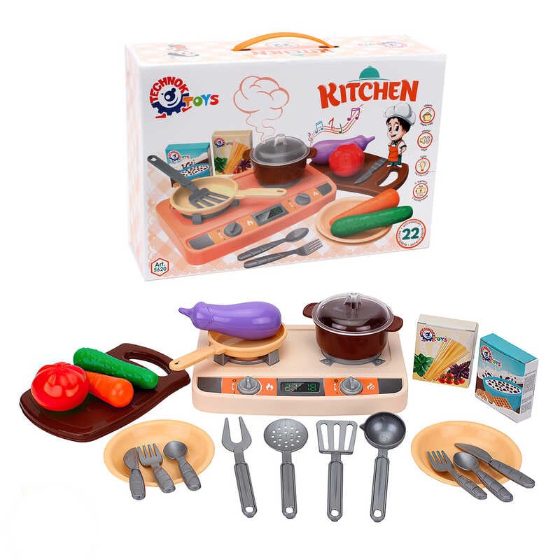 Кухня 5620(5) звук, подсветка, пара, "Technok Toys", в коробке