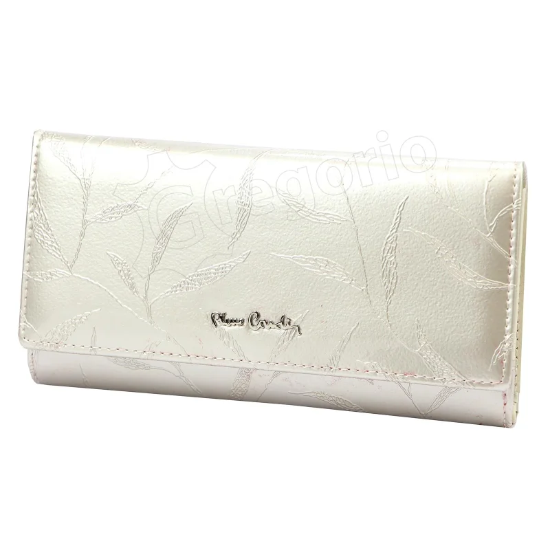 Жіночий шкіряний гаманець Pierre Cardin 02 LEAF 122 Крем