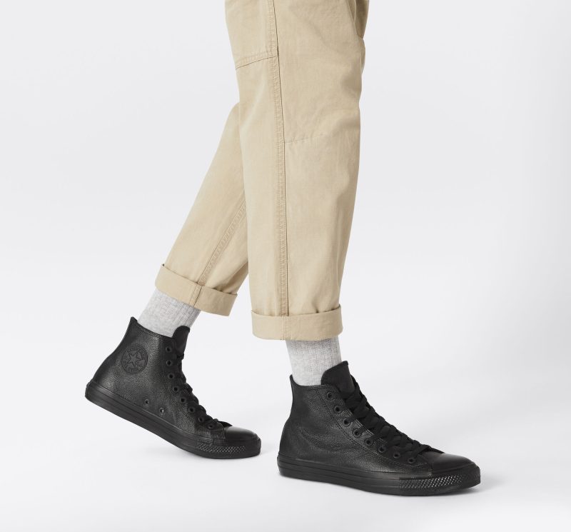 Кеди Converse Chuck Taylor All Star Leather Black Mono 135251C
