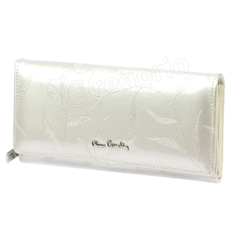 Жіночий шкіряний гаманець Pierre Cardin 02 LEAF 106 Крем