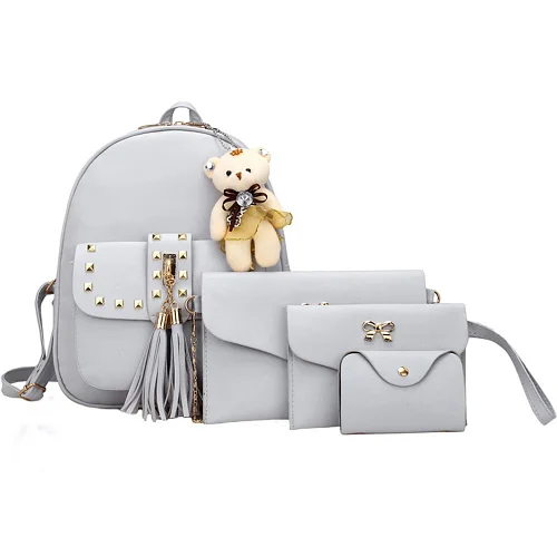 Женская сумка 4 в 1 Teddy Back Pack Bag Белая