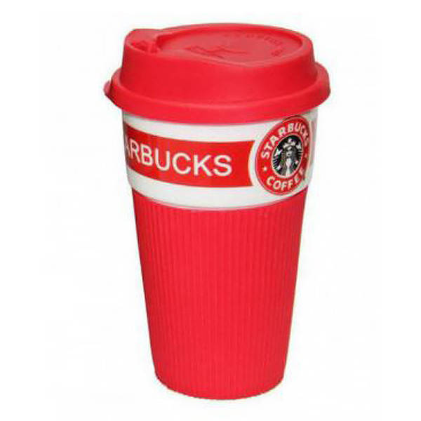 Керамическая термочашка Starbucks Красная