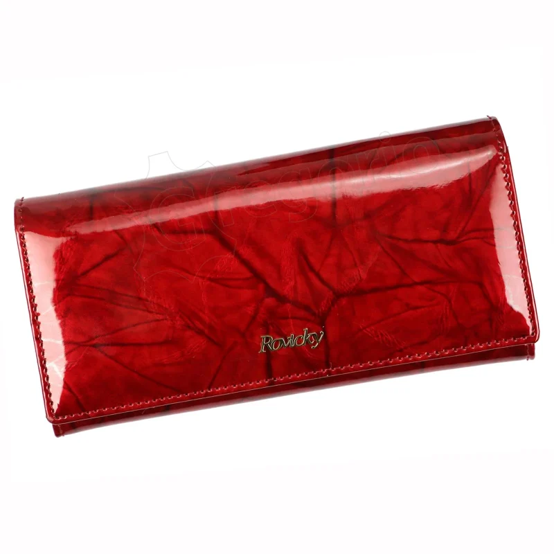 Жіночий шкіряний гаманець Rovicky 8802-LPCN RFID Червоний