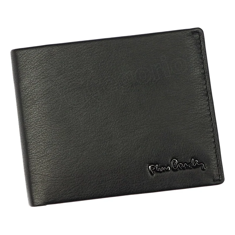 Чоловічий шкіряний гаманець Pierre Cardin PIP01 8806 RFID Чорний