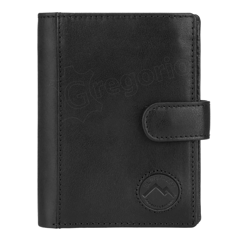 Чоловічий шкіряний гаманець EL FORREST 988-610 RFID Чорний