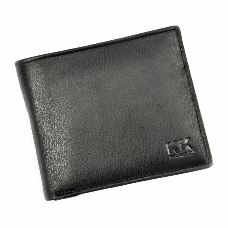 Чоловічий шкіряний гаманець Money Kepper KK 30 Чорний