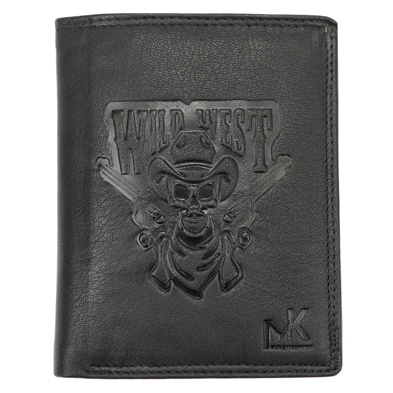 Чоловічий шкіряний гаманець Money Kepper TCC 5601-2 RFID Чорний