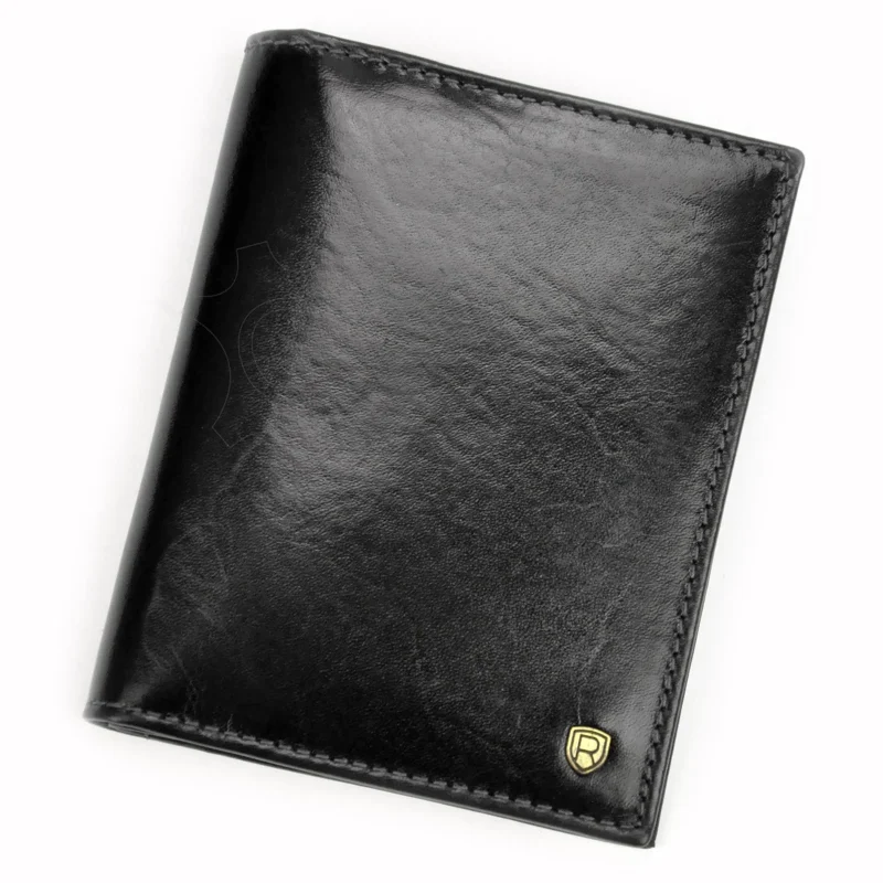Чоловічий шкіряний гаманець Rovicky N03-RVT RFID Чорний