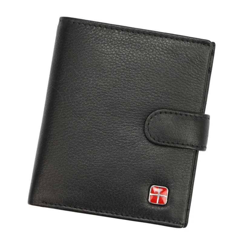 Чоловічий шкіряний гаманець Albatross SN 5808 RFID Чорний