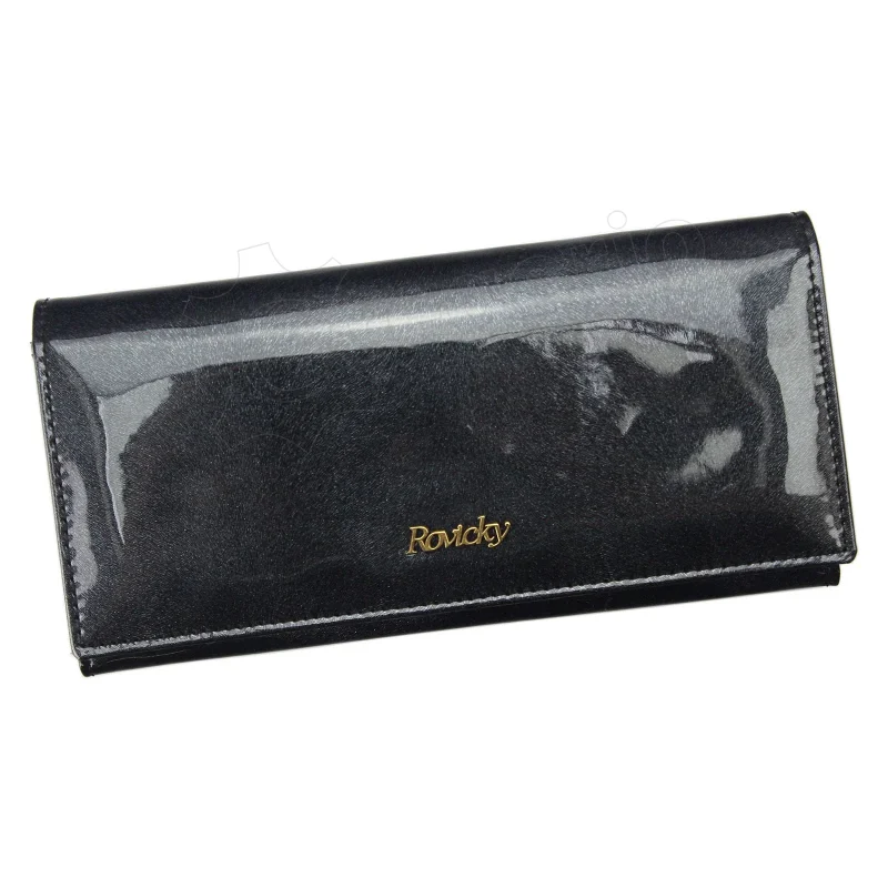Жіночий шкіряний гаманець Rovicky 8805-MIR RFID Чорний
