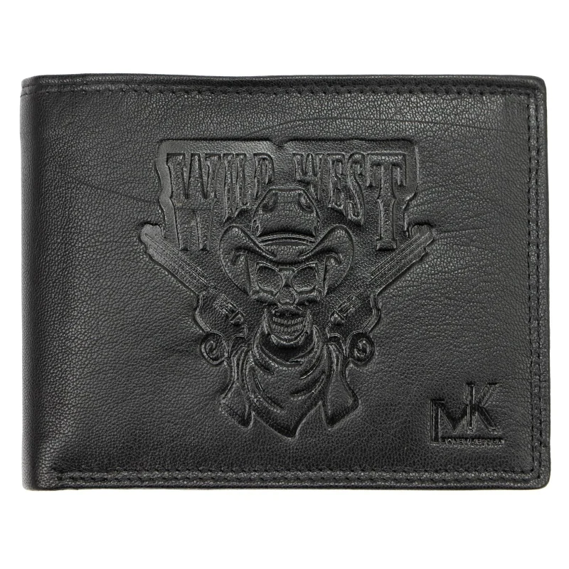 Чоловічий шкіряний гаманець Money Kepper TCC 5600-2 RFID Чорний