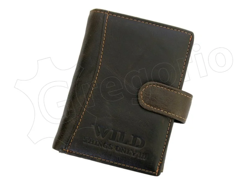 Чоловічий шкіряний гаманець Always Wild Things Only 5502 Темно-коричневий