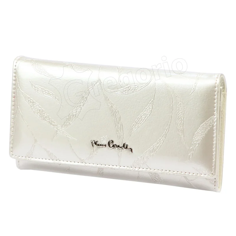 Жіночий шкіряний гаманець Pierre Cardin 02 LEAF 114 Крем