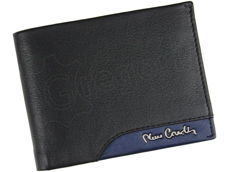 Чоловічий шкіряний гаманець Pierre Cardin TILAK34 8805 чорний + синій