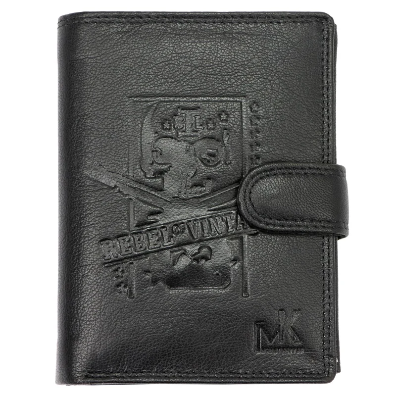 Чоловічий шкіряний гаманець Money Kepper TCC 5601B-6 RFID Чорний