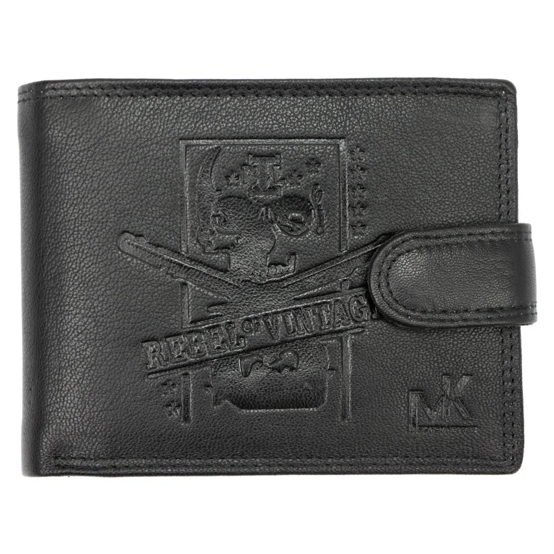 Чоловічий шкіряний гаманець Money Kepper TCC 5600B-6 RFID Чорний