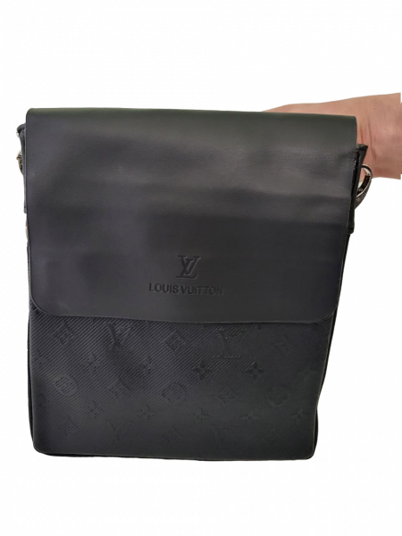 Мужская сумка-планшет через плечо Louis Vuitton Черная